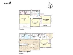 松戸市西馬橋4丁目　新築一戸建て　全2棟 A号棟