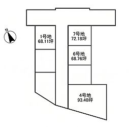 売土地 筑後市久富 全7区画　1号地　CT