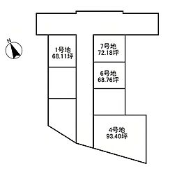 売土地 筑後市久富 全7区画　2号地　CT