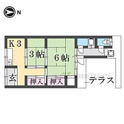 嵯峨野芝野町9-6テラスハウス 1