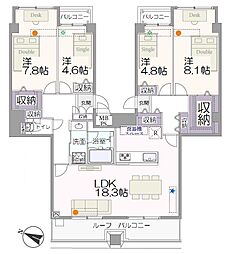 5階、上階なし　104　　ペット可　セントヒルズ初石