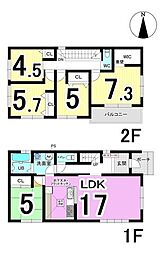 本巣郡北方町1期　2号棟　全2区画　新築戸建