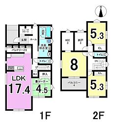 ダイマルタウン上面3　A棟　全3棟　新築戸建