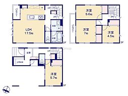 相模原市中央区相生3丁目　新築戸建　全2棟　1号棟
