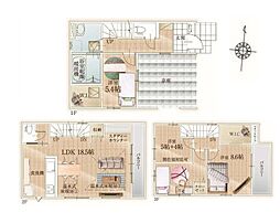 川崎市川崎区浅田4丁目2期　新築戸建　全2棟　2号棟