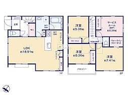 大和市南林間8丁目2期　新築戸建　全3棟　C号棟