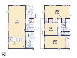 足柄上郡山北町向原第6　新築戸建　全2棟　1号棟