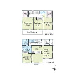足柄上郡開成町中之名第1期　新築戸建　全4棟　3号棟