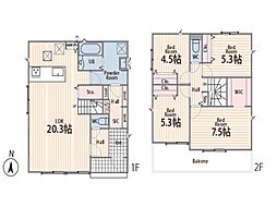 厚木市林5丁目1期　新築戸建　全3棟　2号棟
