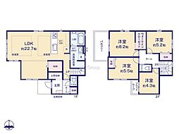 川崎市麻生区虹ヶ丘1丁目1期　新築戸建　全2棟　1号棟