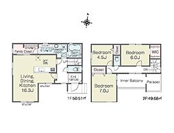 足柄上郡開成町中之名第2期　新築戸建　全6棟　2号棟