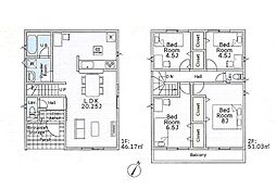平塚市達上ヶ丘第4　新築戸建　全2棟　1号棟