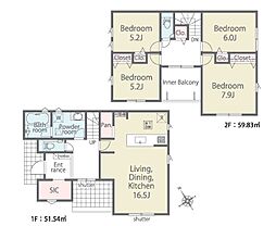 横浜市栄区庄戸5丁目第1期　新築戸建　全1棟　1号棟