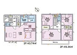 綾瀬市深谷南4丁目第24　新築戸建　全5棟　5号棟