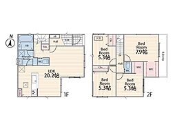 厚木市妻田西2丁目2期　新築戸建　全3棟　2号棟