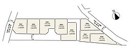 全8区画　建築条件なし売地　我孫子市船戸