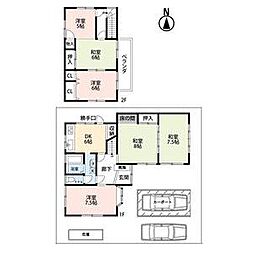コンビニ、スーパー 、銀行至近の瑞穂市の6DK戸建