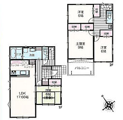 坂東市沓掛23-P1　18号棟　新築戸建