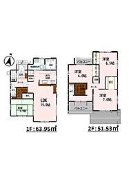 Bloom上代7丁目1期　新築戸建　1号棟