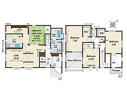 ブル−ミングガ―デン龍田7丁目　新築戸建　1号棟
