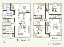 リーブルガーデン御幸笛田第6　新築戸建　1号棟