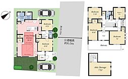 駐車場2台設置の5LDK、中古戸建