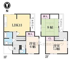 木津川市木津南後背の一戸建て