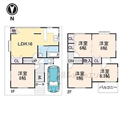 城陽市平川西六反の一戸建て