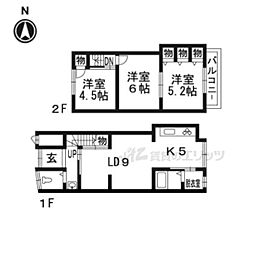 城陽市枇杷庄島ノ宮の一戸建て