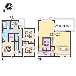 木津川市木津川台３丁目の一戸建て