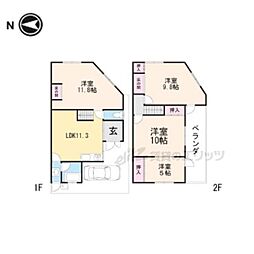 京都市山科区大塚北溝町の一戸建て
