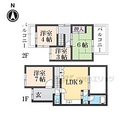 宇治市伊勢田町中荒の一戸建て