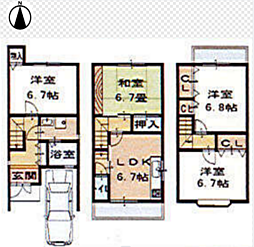 八条内田町 貸家