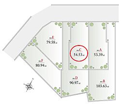 54.53平米建築可能「Ｃ区画」自由設計　山王Selection