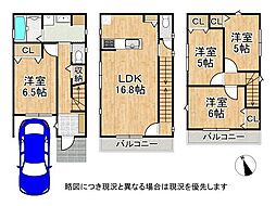 西宮市笠屋町　新築一戸建て　A号棟