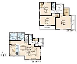 小平市上水新町3丁目 新築一戸建て 全2棟