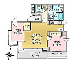 アルファコートII西線　3階