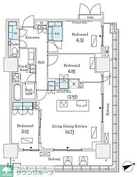 ロイヤルパークス品川 1816