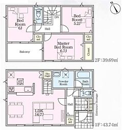 南足柄市中沼　第12　全9棟　新築戸建 2号棟