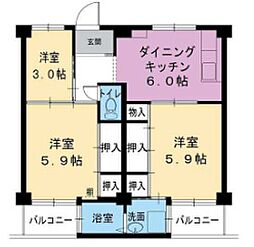 ビレッジハウス書写台4号棟 0203