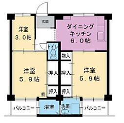 ビレッジハウス野村2号棟 0201