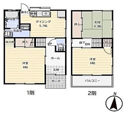 城北新町貸家
