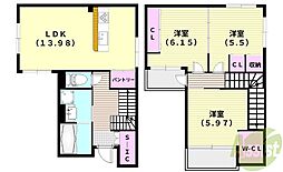 川西市南花屋敷4丁目戸建貸家 001