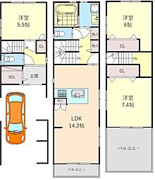 万代5丁目　新築一戸建て