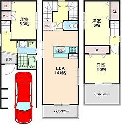 帝塚山東5丁目　建築条件付き土地