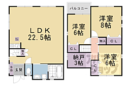 小山南溝町教室付き貸家 1