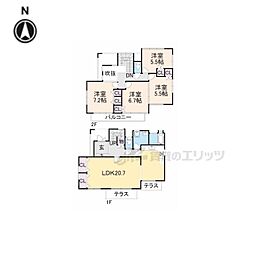 奈良市佐保台3丁目の一戸建て