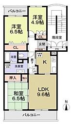 テレパレス中村南1号棟・2号棟 2101