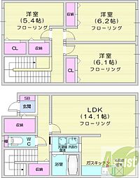 札幌市東区北三十四条東23丁目の一戸建て