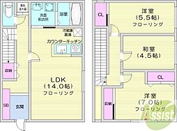 札幌市東区東苗穂十二条3丁目の一戸建て